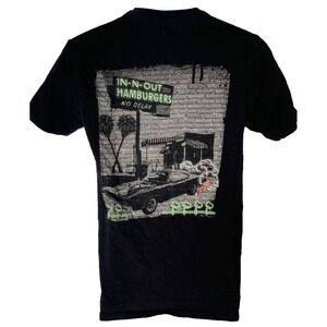 In-N-Out T-Shirt Men's Size S‎ Black Burger Double Sided Short Sleeve Crew Neck